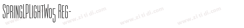 SpringLPLightW05 Reg字体转换